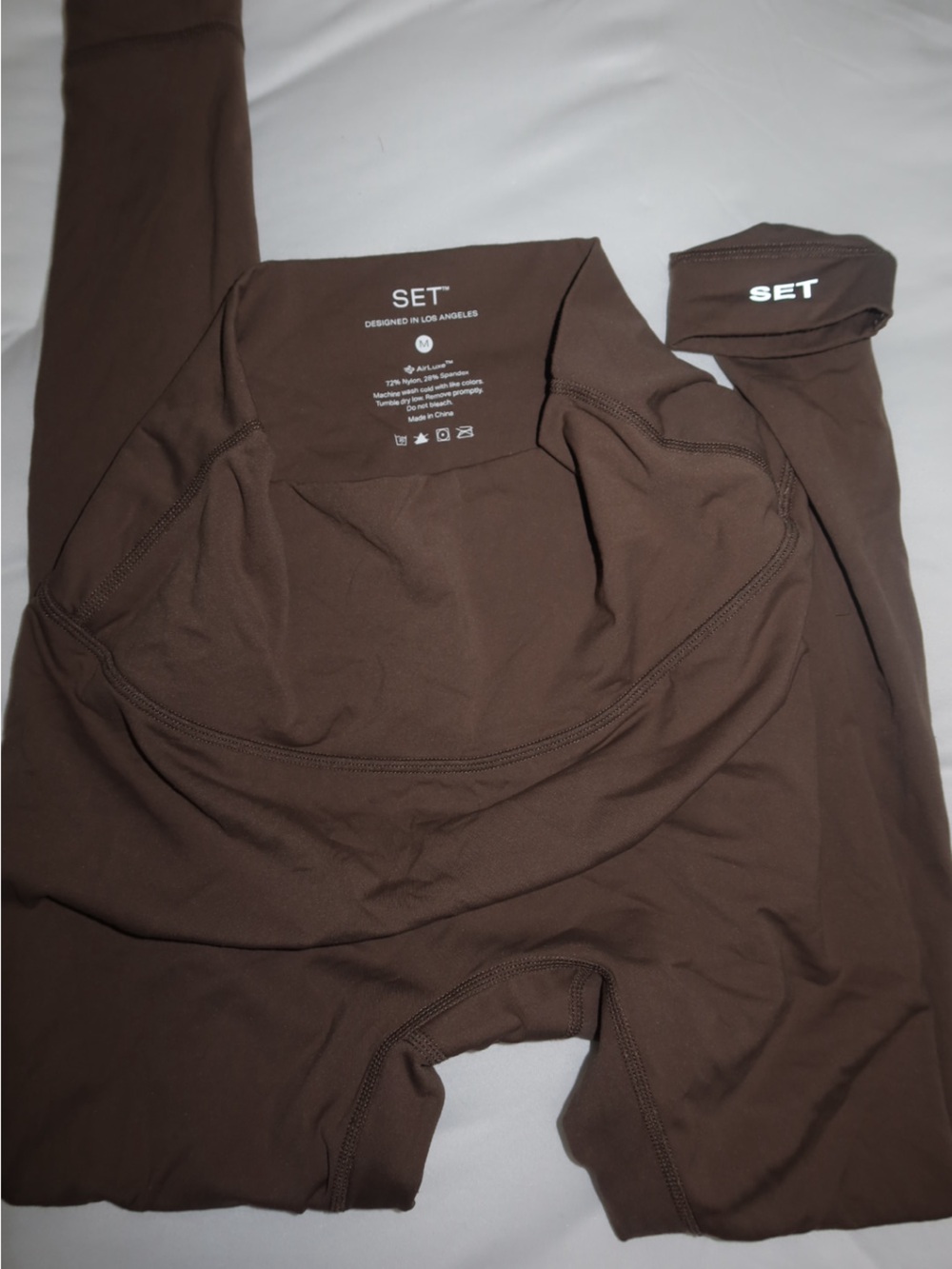 SET Active High-Waist Leggings in Chocolate Brown